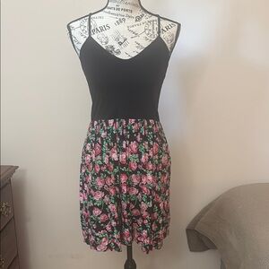 PINK Victoria's Secret Black and Floral Dress